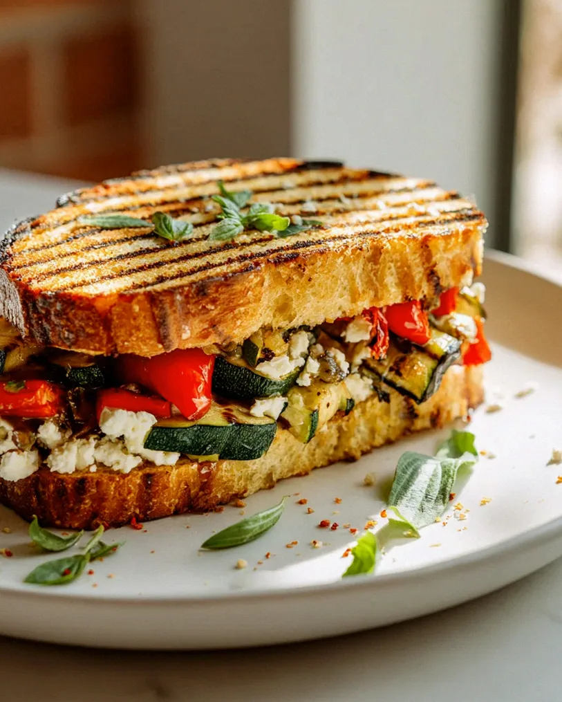 Vegetarisches Panini: Gegrilltes Gemüse & Feta – Schnell & Lecker! – Schritt 2
