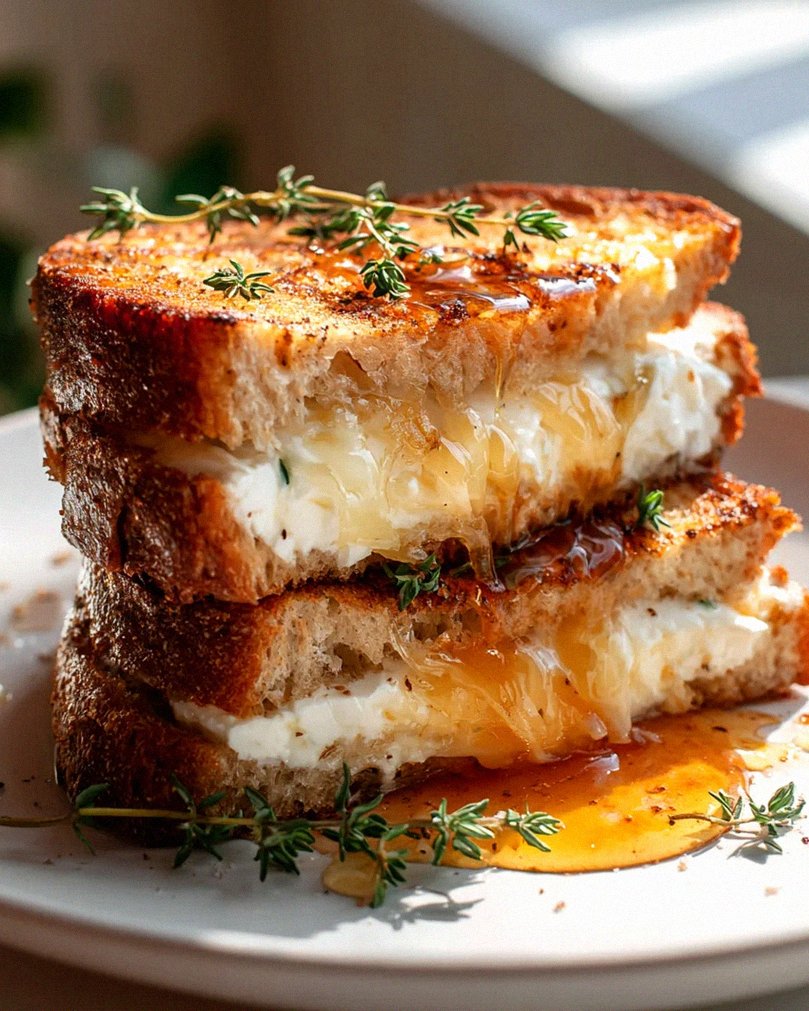 Ziegenkäse Grilled Cheese mit Honig – Süß & Salzig Genuss – Schritt 2