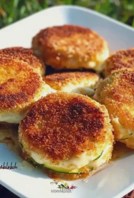 Zucchini-Bratlinge mit Käse und Knoblauch zubereiten