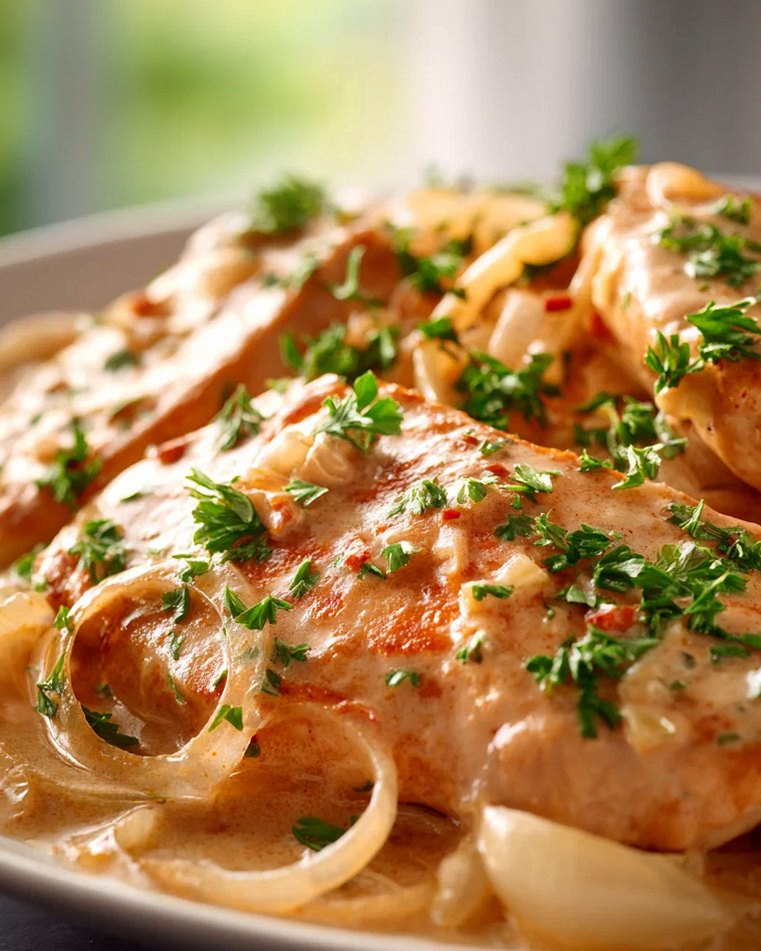 Zwiebel Sahne Hähnchen Rezept – Cremig & einfach lecker! – Schritt 1